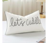 Sanmetex Let's Cuddle - Funda de Almohada Lumbar Rectangular para Dormitorio, Sala de Estar, para el hogar, Decro, 1220 Pulgadas, Color Gris.