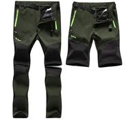 SANMIO Pantalon Senderismo Hombre, Desmontables con Cremallera, Transpirables, Impermeables, De Tejido Softshell, Funcionales para Exteriores, De Secado RáPido