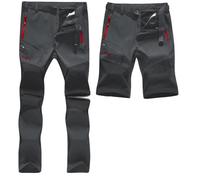 SANMIO Pantalon Senderismo Hombre, Desmontables con Cremallera, Transpirables, Impermeables, De Tejido Softshell, Funcionales para Exteriores, De Secado RáPido