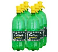 SANMY Geiser Supersifón Agua de Soda, 1,5L. Pack de 6 unidades - Idóneo para Coctelería por Frescura y su Sifón Fácil de Utilizar.