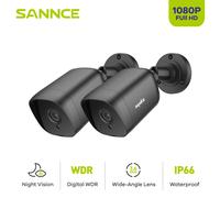 SANNCE 2/4 Uds 2.0MP 1080P TVI cámaras de seguridad interior exterior IR visión nocturna cámara de seguridad de vigilancia CCTV con Cable BNC 4PCS Camera Kits