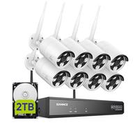SANNCE 8CH 5MP Super HD sistema de seguridad cámara inalámbrica NVR WiFi H.264+ 8 cámara WiFi 3MP vigilancia exterior detección de movimiento acceso remoto por la aplicación HDD 2TB