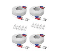 SANNCE BNC Cable AHD Video Cable CCTV DVR 4 x 30M DC Power para cámara de vigilancia Video Vigilancia Sistema de vigilancia Blanco