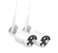 SANNCE Cámaras de vigilancia inalámbricas 4K al aire libre de doble banda WiFi, resistente a la intemperie y ampliable para el sistema de seguridad NVR 4K N98WHG IP66, audio bidireccional