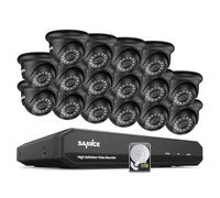 SANNCE Kit de Videovigilancia 1080P DVR 16 Canales con 1TB Disco Duro de vigilancia y 16 Cámaras de Seguridad H.264 CCTV IR LEDs Visión Nocturna Interior/Exterior-1TB HDD