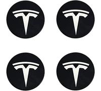 SANNITOU 4 Pack de Pegatinas para Tapa de Rueda para Tesla Model 3 X S 56mm, Pegatina para Tapa de Llanta de Neumático, Tapacubos, Pegatina de Insignia,H