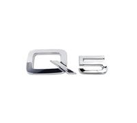 SANNITOU Coche Emblema para Audi Q5,Insignia Logotipo Capó Delantero O Puerta del Maletero Pegatinas Logo Accesorios Coche
