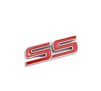 SANNITOU Coche Emblema para Camaro SS,Insignia Logotipo Capó Delantero O Puerta del Maletero Pegatinas Logo Accesorios Coche,Red