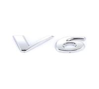 SANNITOU Coche Emblema para Jaguar XJ XJL XF Xe 3.0 V6 5.0 V8,Insignia Logotipo Capó Delantero O Puerta del Maletero Pegatinas Logo Accesorios Coche,V6