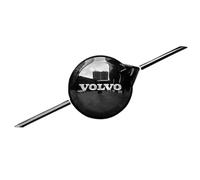 SANNITOU Coche Emblema para Volvo XC60 2022-2023,Insignia Logotipo Capó Delantero O Puerta del Maletero Pegatinas Logo Accesorios Coche,Car Logo+Decorative Strip 1