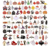 SANNIX 110 dijes esmaltados para hacer joyas, pulseras, collares, aretes, suministros de manualidades, Zinc, No es una piedra preciosa