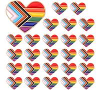 SANNIX 60 Pines de solapa con bandera de corazón de SANNIX, con diseño del orgullo del arco iris, alfileres de la bandera gay, insignia del orgullo LGBT para ropa, mochila, sombrero, accesorios