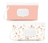 SANNIX Dispensador de toallitas húmedas para bebé, portátil, recargable, reutilizable, impermeable, funda de viaje, color rosa