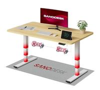 SANODESK 2 Motores Escritorio Elevable EC4 120 x 80 cm Tablero Entero con 3 Secciones Patas Telescópicas con Panel Ajustable, Mesa elevable Standing Desk Ergonómico para Oficina y Hoggar-Arce