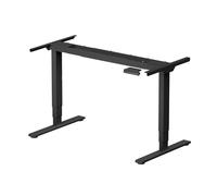 SANODESK Escritorio Elevable Eléctrico con Ajuste de Altura, Mesa de Pie Regulable, Función Anticolisión, 2 Motores con USB, Altura 60-125CM, Telescópico 110-168CM, Carga 120KG- Negro