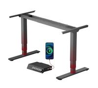 SANODESK Escritorio Elevable Eléctrico con Ajuste de Altura, Mesa de Pie Regulable, Función Anticolisión, 2 Motores, Altura 60-125CM, Telescópico 110-168CM, Carga 120KG-Girs