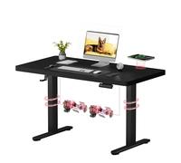 SANODESK Q1 Pro Escritorio Elevable Eléctrico con Cargador Inalámbrico 110 x 54 cm con Doble Motor, Ideal para Oficina en Casa y Gaming (Negro)