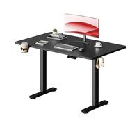 SANODESK QS+ 110 x 54 cm Escritorio Elevable Eléctrico con Tablero Escritorio Regulable en Altura Eléctrico Telescópico Bidireccional con Control de Memoria y Tecnología Anticolisión (Negro)
