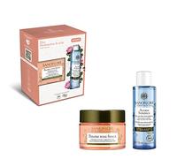 Sanoflore - Set de regalo Duo Hydratation Shine - Bálsamo rosa Fresca - Crema de día certificada orgánica - Bálsamo de gel - Ácido hialurónico y rosa de Damasco - 50 ml - Mini agua micelar gratis