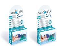 SANOHRA swim tapones para los oídos - tapones impermeables para nadar - reutilizables - 1 par - para adultos - (GB/F/ES/IT) (regular) (Paquete de 2)