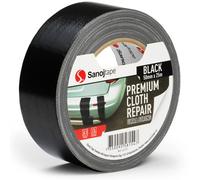 Sanojtape Cinta Americana de Color Negro de Reparación Profesional y Cinta Gaffer de Tela Superresistente 50mm x 25m