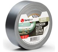 Sanojtape Cinta Americana de Color Plata de Reparación Profesional y Cinta Gaffer de Tela Superresistente 50mm x 50m
