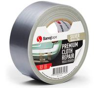 Sanojtape Cinta Americana de Color Plata de Reparación Profesional y Cinta Gaffer de Tela Superresistente 50mm x 25m