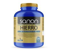 SANON Hierro Suplemento - 365 Cápsulas de 556,8 mg - Ácido Fólico y Vitamina B12, B1, B2, B3 y B6 - Ayuda a Combatir el Cansancio y la Fatiga - Contribuye Formación de Glóbulos Rojos y Hemoglobina