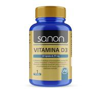 SANON Vitamina D3 - Ayuda a la Absorción del Calcio y a Mantener Huesos y Dientes Saludables - 60 Cápsulas Vegetales de 545 mg - Anti Envejecimiento - Contribuye a la Calidad del Sueño - Sin Gluten
