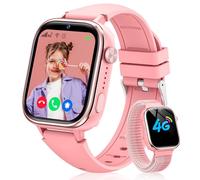 Sanorum Reloj Inteligente Niña, 4G Smartwatch Niñas con GPS y Teléfono, Videollamadas, Función SOS, Mensajes, Modo Escuela, Despertador, Cámara, Podómetro, IP68 Reloj Inteligente Niñas y Niños Rosa