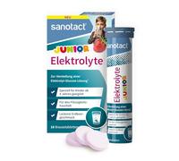 sanotact Electrolitos Junior (16 comprimidos efervescentes) • Electrolitos para niños en diarrea, calor o viajes • Para ayudar al equilibrio de líquidos • Sabor a fresa