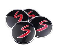 SANQIUTOU 4 Tapones Adhesivos para Tapacubos para Mini S Works Cooper JCW R50 R52 R53 R55 F56 F57 F60 56mm, Centro de Rueda de Coche Cubierta de La Etiqueta Auto Llantas Decorativa Emblema