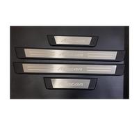 SANQIUTOU Acero Inoxidable Protector Umbral Puerta Coche para Porsche Macan 2014-2022 2023 2024, Autoadhesivo Puerta Guardias del Borde Estribos Decoración Accesorios, 4 Piezas