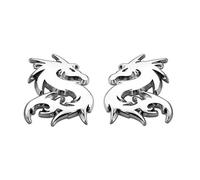 SANQIUTOU Emblema Adhesivo, Etiqueta Engomada del Coche para Mazda 2 3 (III) DJ I 2014-2024, Insignia Capó Pegatinas Maletero Calcomanías, Car Styling,Silver