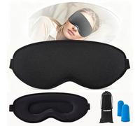 SanRee Máscara de ojos para dormir de lado, máscara opaca 3D para dormir, máscara de ojos suave para mujeres y hombres, transpirable y suave para dormir, yoga, viajes