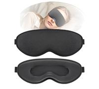 SanRee Máscara de ojos para dormir de lado, máscara opaca 3D para dormir, máscara de ojos suave para mujeres y hombres, transpirable y suave para dormir, yoga, viajes