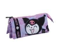 Sanrio - Estuche Portatodo 3 Compartimentos Hello Kitty Kuromi 22.5 X 11.5 X 2.0 Cm (2700002289)