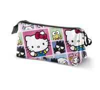 Sanrio - Estuche Portatodo Triple Hello Kitty Panels 23 x8 x11 cm (8718)