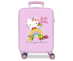 Sanrio Hello Kitty Always Fun with Friends Maleta de Cabina Rosa 33x50x20 cms Rígido 2,3 kgs ABS 2,3 kgs 28,4L Equipaje de Mano