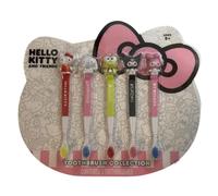 SANRIO Hello Kitty and Friends - Juego de 5 cepillos de dientes con personajes que incluye: Hello Kitty, Cinnamoroll, Keroppi, Kuromi, My Melody