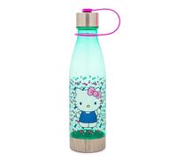 Sanrio Hello Kitty - Botella de agua con tapa, capacidad para 20 onzas, diseño de corazones y lazos