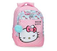 Sanrio Hello Kitty Bows Mochila Escolar Doble Compartimento 15,6" Pulgadas Rosa 28x42x14 cm PVC
