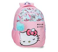 Sanrio Hello Kitty Bows Mochila infantil, mochila escolar, fabricada en Poliéster, bolsillos laterales, tirantes anchos ajustables de Joumma Bags