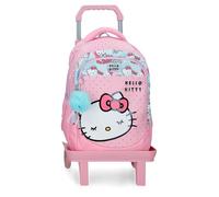 Sanrio Hello Kitty Bows Mochila infantil, mochila escolar, fabricada en Poliéster, bolsillos laterales, tirantes anchos ajustables de Joumma Bags