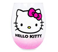 Sanrio Hello Kitty Copa de vino sin tallo con parte inferior sumergida vaso para mimosas cócteles bar para el hogar para licor decoración de cocina regalos lindos kawaii capacidad para 20 onzas
