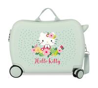 Sanrio Hello Kitty Floral Kitty Maleta Infantil Verde 50x38x20 cms Rígido 2,1 kgs Cierre de combinación Lateral ABS 2,1 kgs 34L Equipaje de Mano
