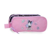 Sanrio Kuromi Fortune Telling Estuche Doble Rosa 23x9x7 cm Poliéster