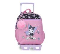 Sanrio Kuromi Fortune Telling Mochila infantil, mochila escolar, fabricada en Poliéster, bolsillos laterales, tirantes anchos ajustables de Joumma Bags