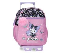 Sanrio Kuromi Fortune Telling Mochila infantil, mochila escolar, fabricada en Poliéster, bolsillos laterales, tirantes anchos ajustables de Joumma Bags