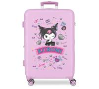 Sanrio Kuromi Retro Pop Maleta Mediana Lila 46x65x23 cm Rígida ABS Cierre de combinación Lateral 56L 3,1kg 4 Ruedas Dobles